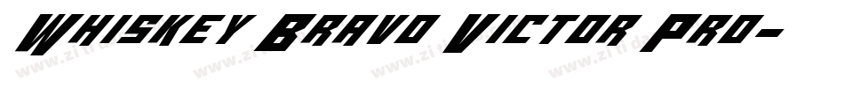 Whiskey Bravo Victor Pro字体转换
